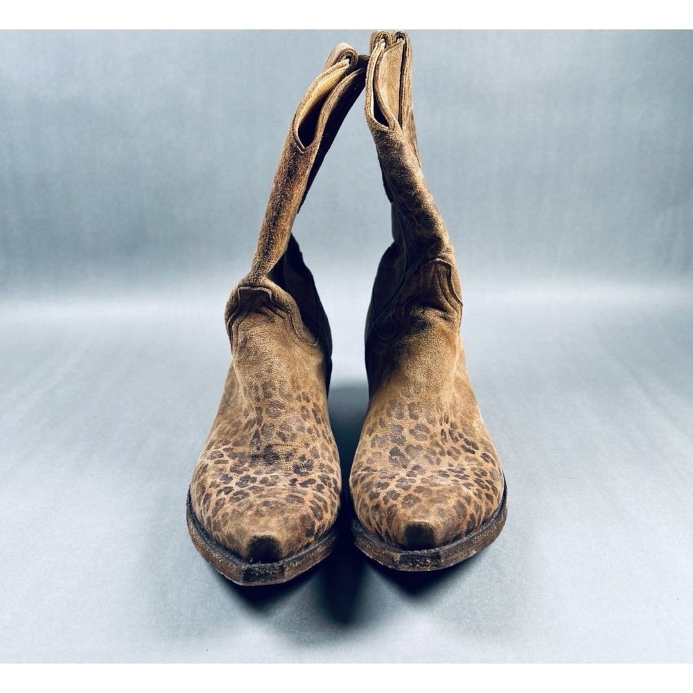 Old Gringo Leopardito Leather/Suede Cowgirl Boots - Sz 8.5 B - Picture 3 of 5